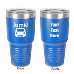 Transportation 30 oz Stainless Steel Tumbler - Royal Blue - Double-Sided (Personalized)