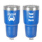 Transportation 30 oz Stainless Steel Ringneck Tumbler - Blue - Double Sided - Front & Back