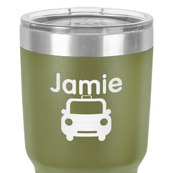 Transportation 30 oz Stainless Steel Tumbler - Olive - Double-Sided (Personalized)