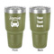 Transportation 30 oz Stainless Steel Ringneck Tumbler - Olive - Double Sided - Front & Back