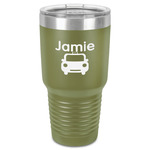 Transportation 30 oz Stainless Steel Tumbler - Olive - Single-Sided (Personalized)