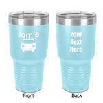 Transportation 30 oz Stainless Steel Tumbler - Teal - Double-Sided (Personalized)