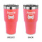 Transportation 30 oz Stainless Steel Ringneck Tumblers - Coral - Double Sided - APPROVAL