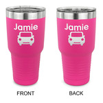 Transportation 30 oz Stainless Steel Tumbler - Pink - Double Sided (Personalized)