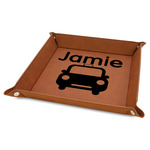 Transportation Faux Leather Dice Tray - 9" x 9" - Rawhide (Personalized)