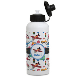 Transportation Water Bottles - Aluminum - 20 oz - White (Personalized)