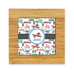 Transportation Bamboo Trivet with Ceramic Tile Insert (Personalized)