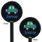 Transportation Black Plastic 5.5" Stir Stick - Double Sided - Round - Front & Back