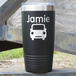 Transportation 20 oz Stainless Steel Tumbler - Black - Single Sided (Personalized)