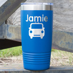 Transportation 20 oz Stainless Steel Tumbler - Royal Blue - Double Sided (Personalized)