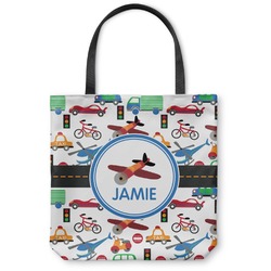 Transportation Canvas Tote Bag - Small - 13"x13" (Personalized)
