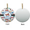 Transportation Ceramic Flat Ornament - Circle Front & Back (APPROVAL)