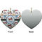 Transportation Ceramic Flat Ornament - Heart Front & Back (APPROVAL)