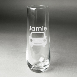 Transportation Champagne Flute - Stemless Engraved - Single (Personalized)