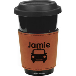 Transportation Leatherette Cup Sleeve - Double Sided (Personalized)