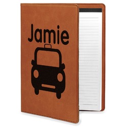 Transportation Leatherette Portfolio with Notepad - Large - Single Sided (Personalized)