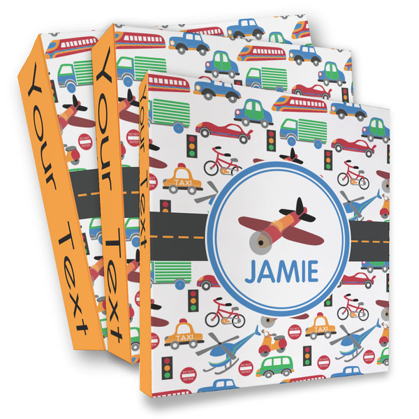 Custom Transportation 3 Ring Binder - Full Wrap (Personalized)