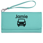 Transportation Ladies Leatherette Wallet - Laser Engraved- Teal (Personalized)