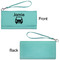 Transportation Ladies Wallets - Faux Leather - Teal - Front & Back View