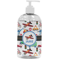 Transportation Plastic Soap / Lotion Dispenser (16 oz - Large - White) (Personalized)