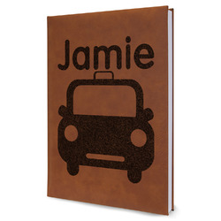 Transportation Leather Sketchbook - Large - Single Sided (Personalized)