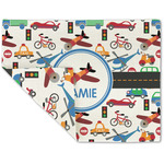 Transportation Double-Sided Linen Placemat - Single w/ Name or Text