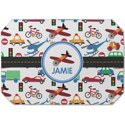 Transportation Dining Table Mat - Octagon (Single-Sided) w/ Name or Text