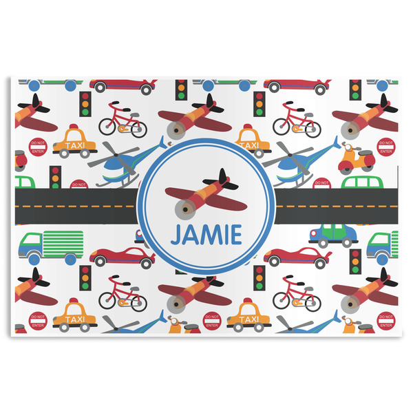 Custom Transportation Disposable Paper Placemats (Personalized)