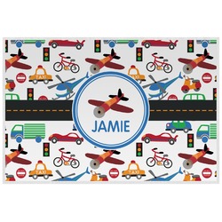 Transportation Laminated Placemat w/ Name or Text