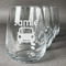 Transportation Personalized Stemless Wine Glasses (Set of 4)