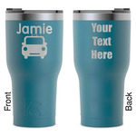 Transportation RTIC Tumbler - Dark Teal - Laser Engraved - Double-Sided (Personalized)