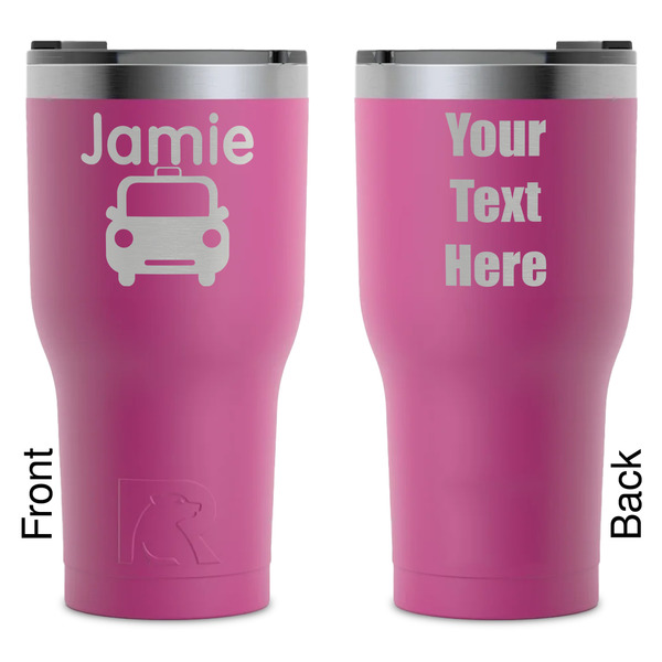 Custom Transportation RTIC Tumbler - Magenta - Laser Engraved - Double-Sided (Personalized)