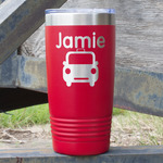Transportation 20 oz Stainless Steel Tumbler - Red - Double Sided (Personalized)