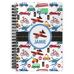 Transportation Spiral Notebook - 7x10 w/ Name or Text
