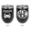 Transportation Stainless Wine Tumblers - Black - Double Sided - Approval