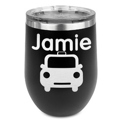 Transportation Stemless Wine Tumbler - 5 Color Choices - Stainless Steel  (Personalized)