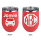 Transportation Stainless Wine Tumblers - Coral - Double Sided - Approval