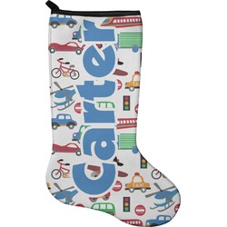 Transportation Holiday Stocking - Single-Sided - Neoprene (Personalized)