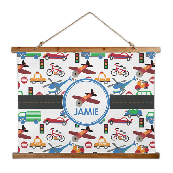 Custom Transportation Wall Hanging Tapestry - Wide (Personalized)