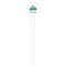 Transportation White Plastic 4" Food Pick - Round - Single Pick