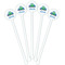 Transportation White Plastic 5.5" Stir Stick - Fan View