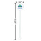 Transportation White Plastic 5.5" Stir Stick - Round - Dimensions