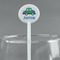 Transportation White Plastic 5.5" Stir Stick - Round - Main