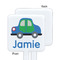 Transportation White Plastic Stir Stick - Single Sided - Square - Approval