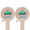 Transportation Wooden 6" Food Pick - Round - Double Sided - Front & Back