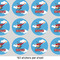 Helicopter 1" Multipurpose Round Labels - Sheet