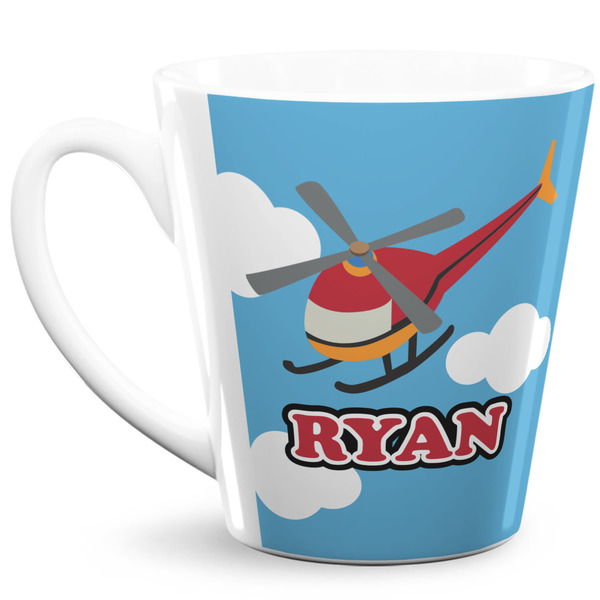 Custom Helicopter 12 Oz Latte Mug (Personalized)