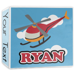 Helicopter 3-Ring Binder - 3 inch (Personalized)