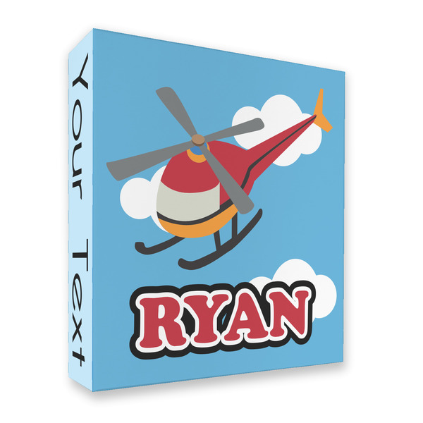 Custom Helicopter 3 Ring Binder - Full Wrap - 2" (Personalized)