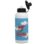 Helicopter Water Bottles - Aluminum - 20 oz - White (Personalized)